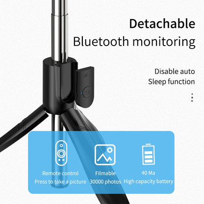 Selfie Stick Bluetooth Techsuit S01-S, Universal, Schwarz