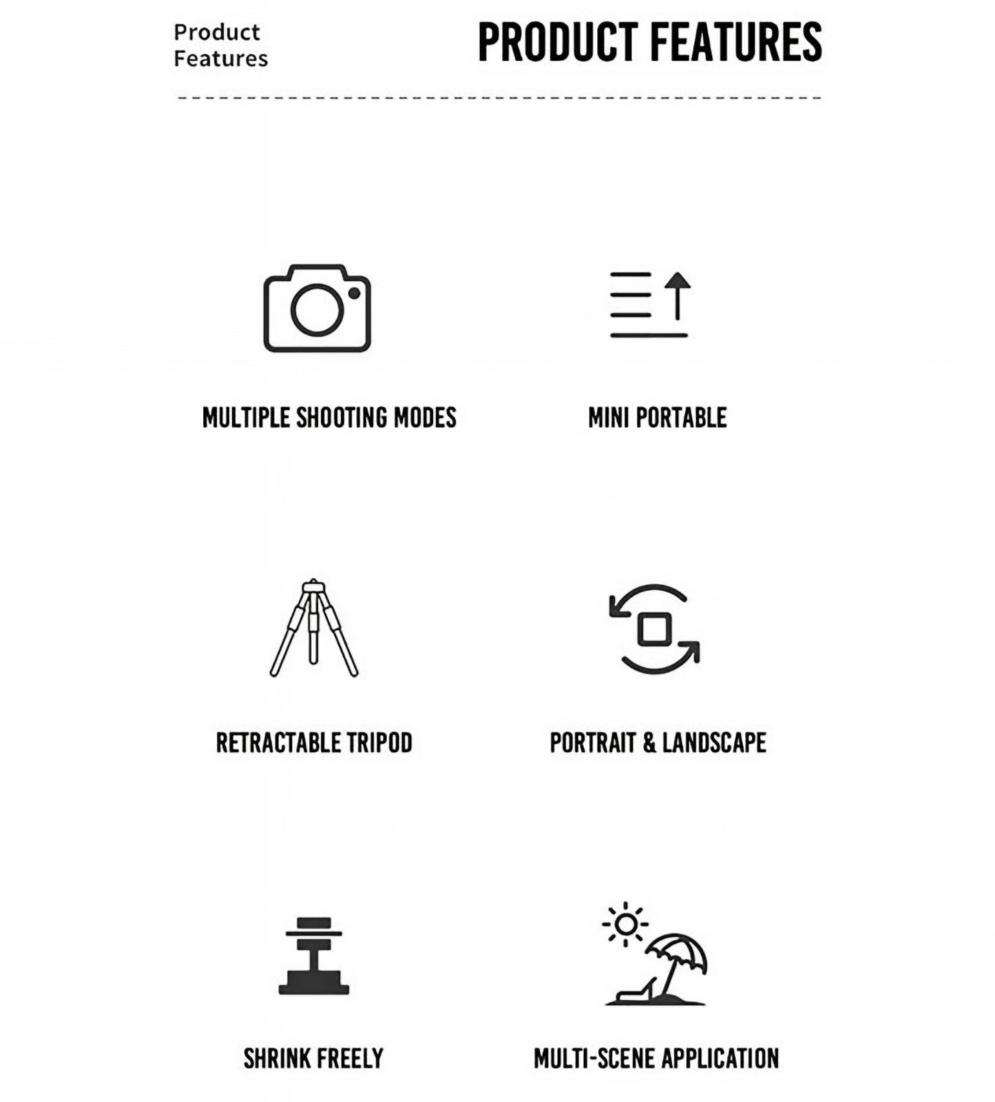 Selfie Stick Bluetooth XO Design SS08, Universal, Schwarz