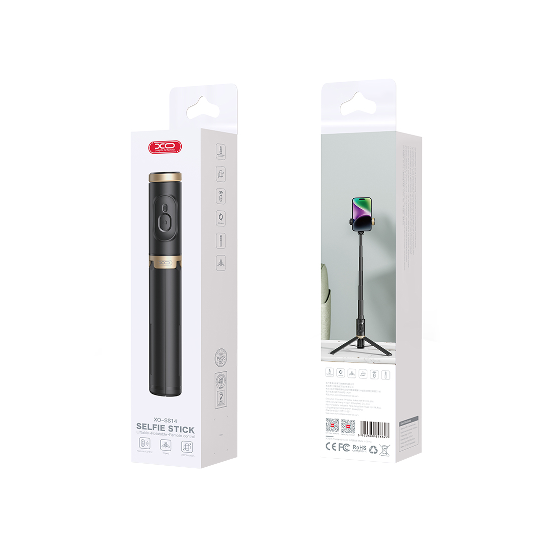 Selfie Stick Bluetooth XO Design SS14, Universal, Schwarz
