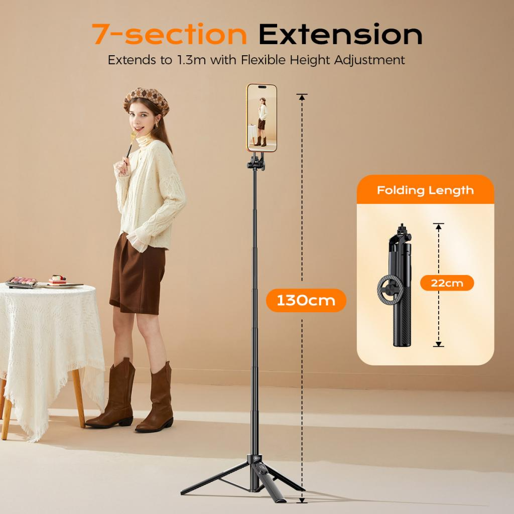 Selfie-Stick Bluetooth XO Design SS30, Universal, Schwarz