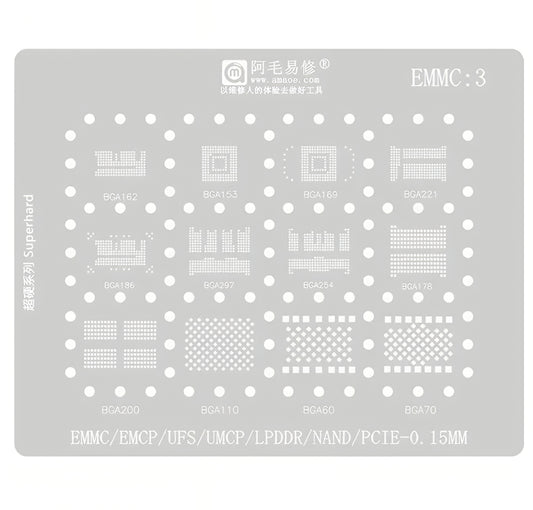 BGA-Sieb Amaoe für eMMC DDR Speicher