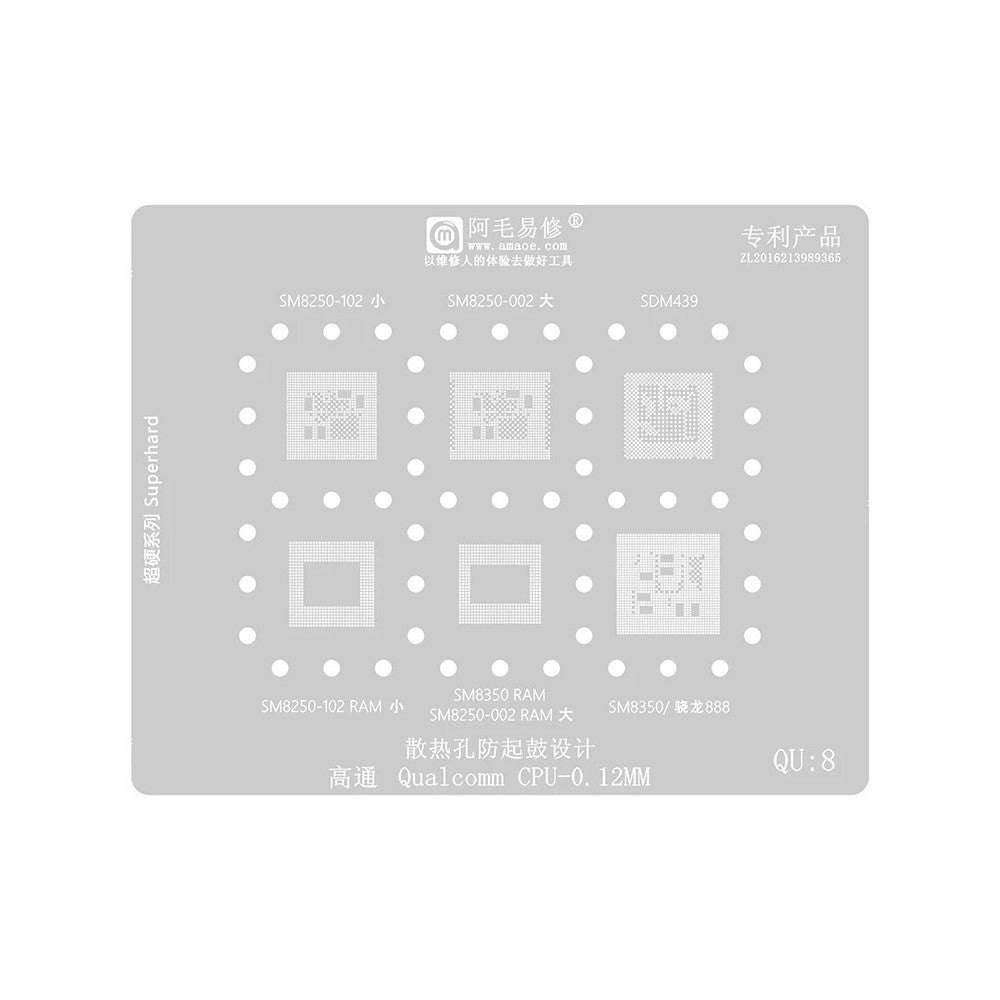 BGA-Sieb Amaoe für CPU Qualcomm QU1-8 Serie
