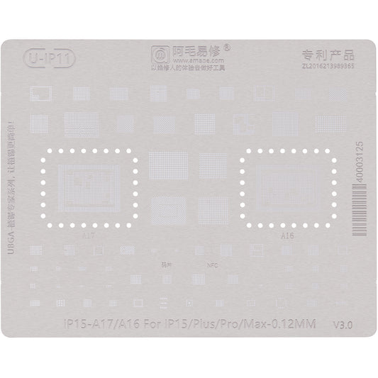 BGA-Schablone Amaoe U-IP11 für Apple iPhone 15 Serie