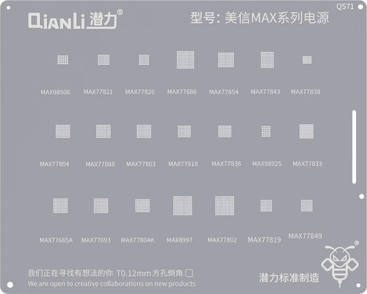 BGA-Sieb QIANLI QS71 für die Mxim Max Serie