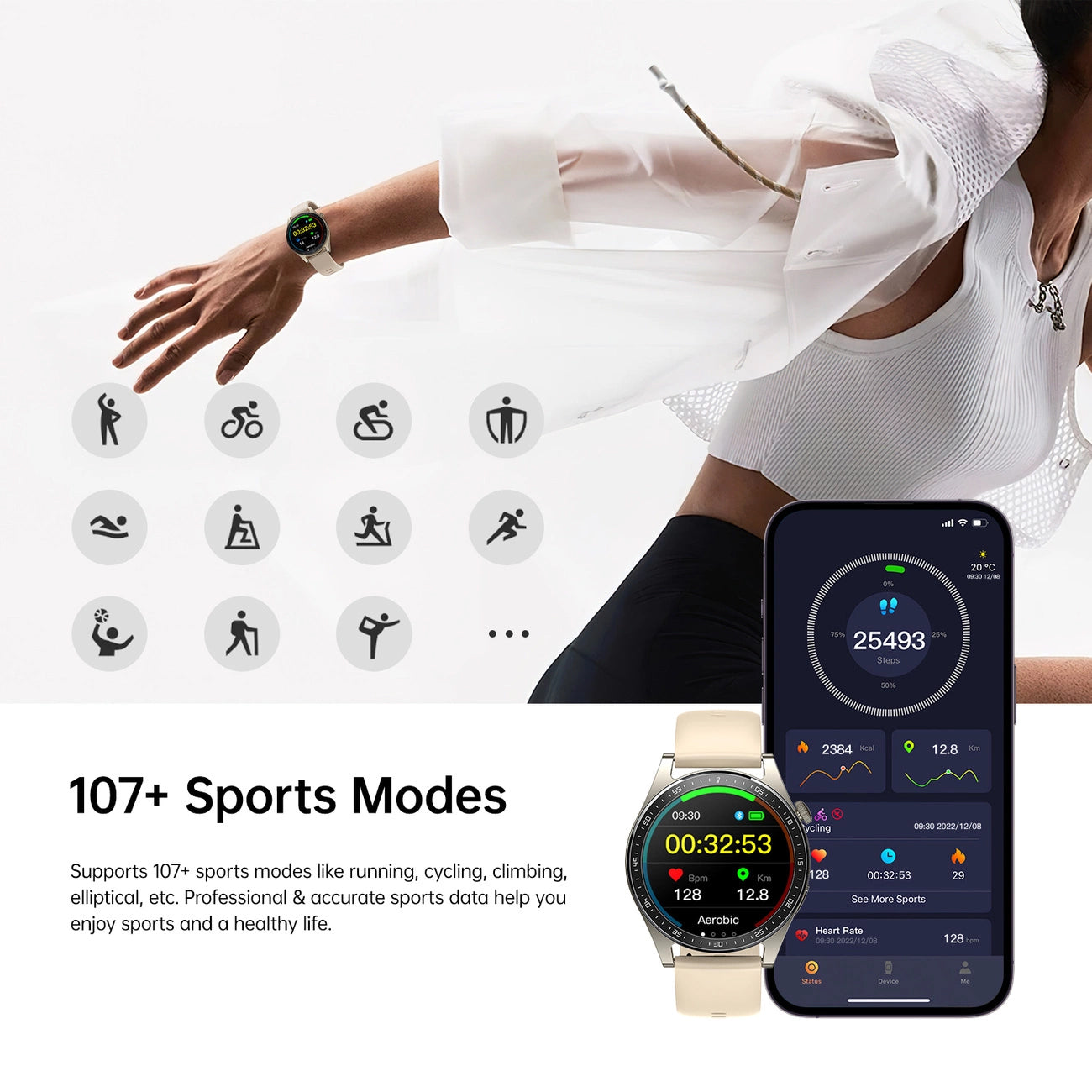 Smartwatch Joyroom JR-FC2 Call, Gold