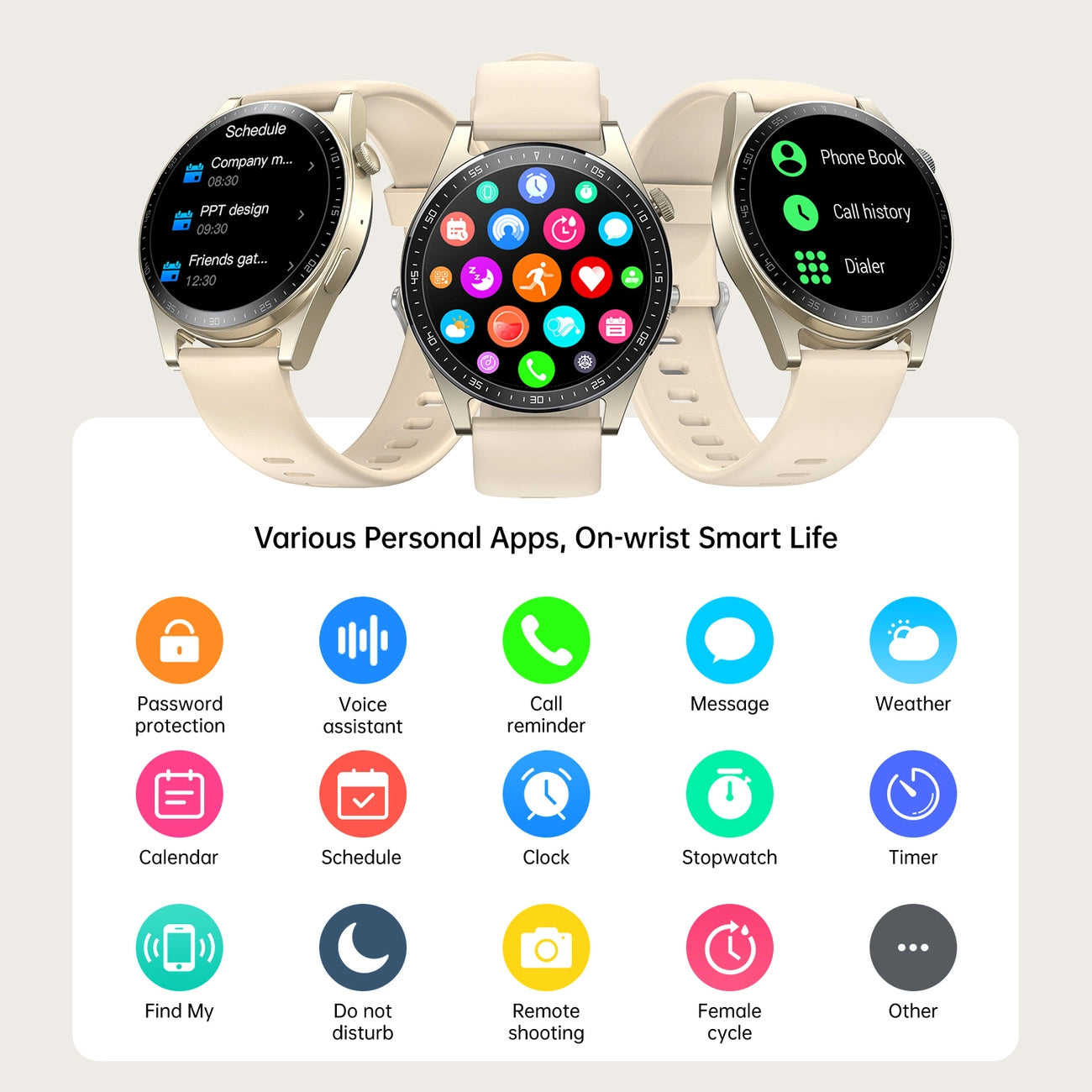 Smartwatch Joyroom JR-FC2 Call, Gold