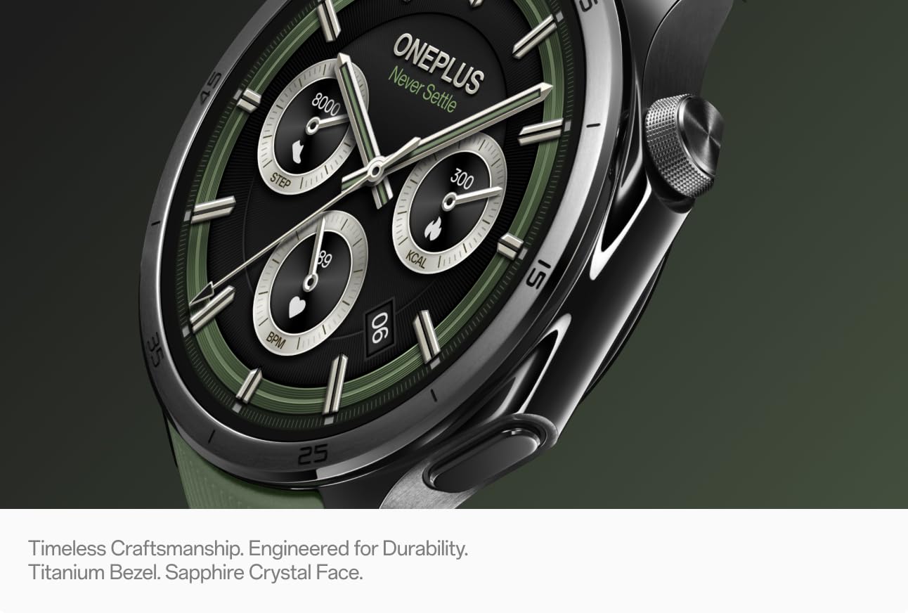 Smartwatch OnePlus Watch 3, 46mm, Grün, Wiederaufbereitet 5491100341