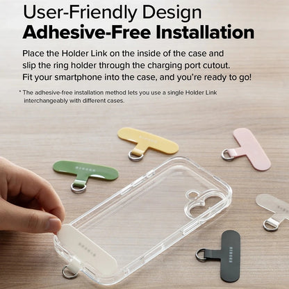 Ringke Link Flow P-Type Telefonkordel, Rosa