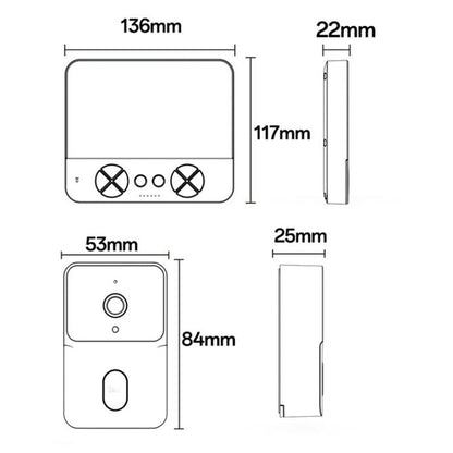 Klingel Yesido KM27, Wi-Fi, 2K, Weiß