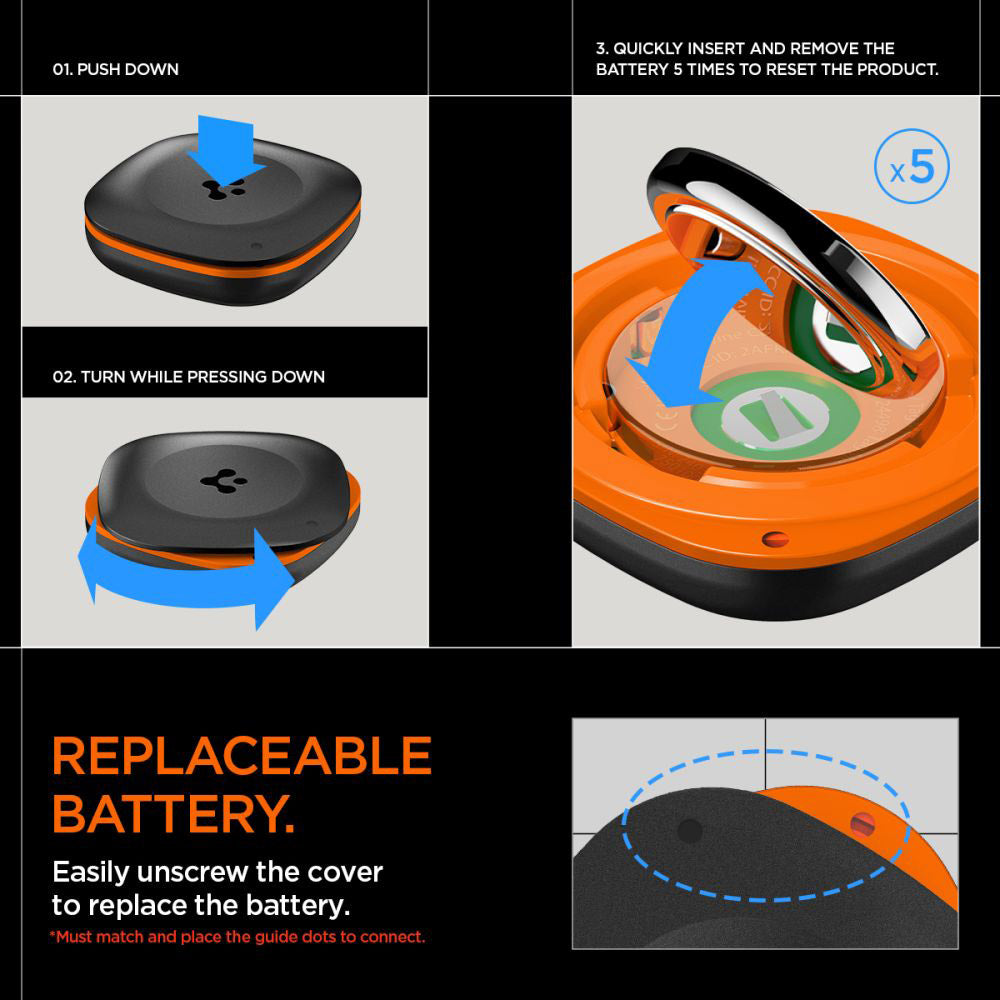 Spigen SmartTag TagMe für iOS Series, Schwarz