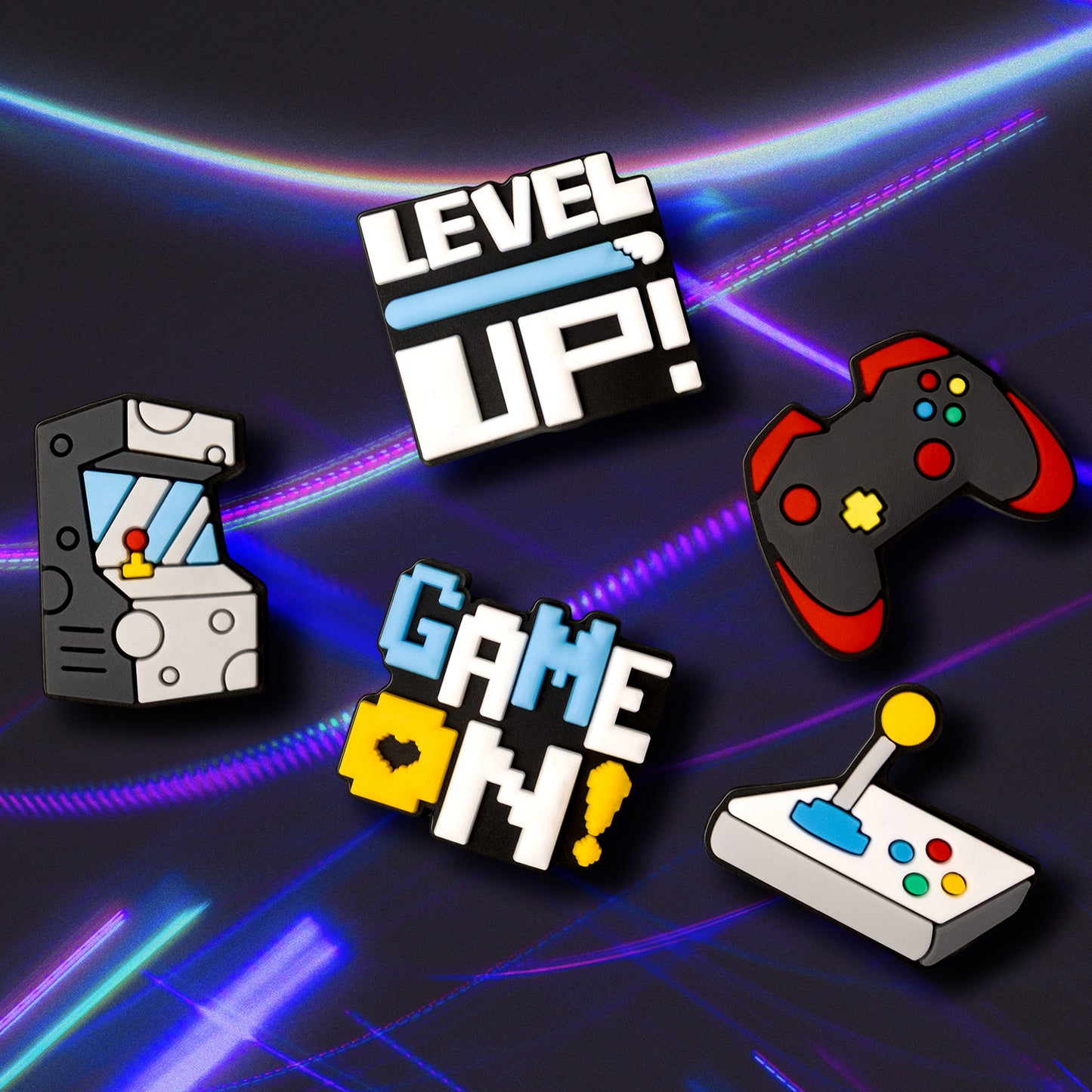 3D OEM GameOn Aufkleber für Telefon-/Tablet-Hülle, 5-teiliges Set, Mehrfarbig