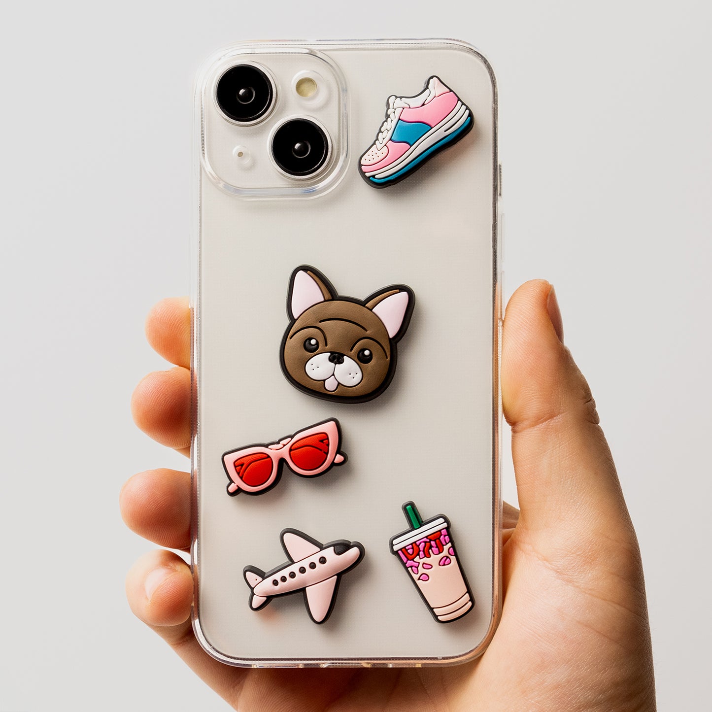 3D OEM Lifestyle Aufkleber für Telefon-/Tablet-Hülle, 5-teiliges Set, Rosa