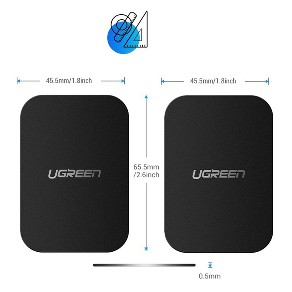 Metallsticker UGREEN LP123 (50869), Set 2 Stück, Schwarz