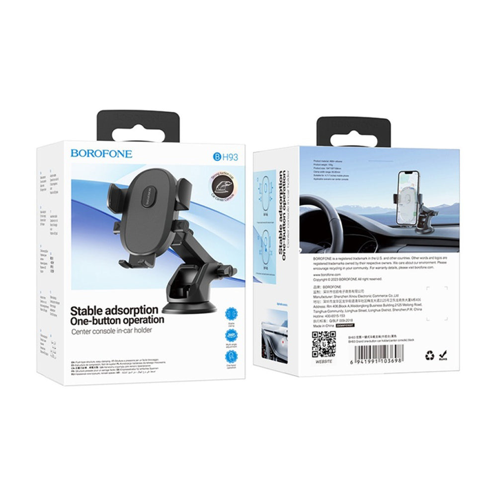 Autohalterung Borofone BH93 Grand, 4,5 Zoll - 7 Zoll, Schwarz