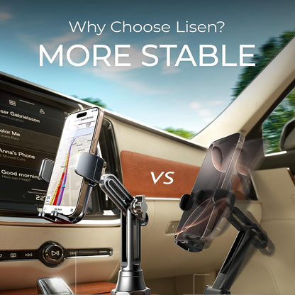 Lisen Autohalterung für Telefon / Tablet, 4,5 Zoll - 12,9 Zoll, Schwarz YL0223070048