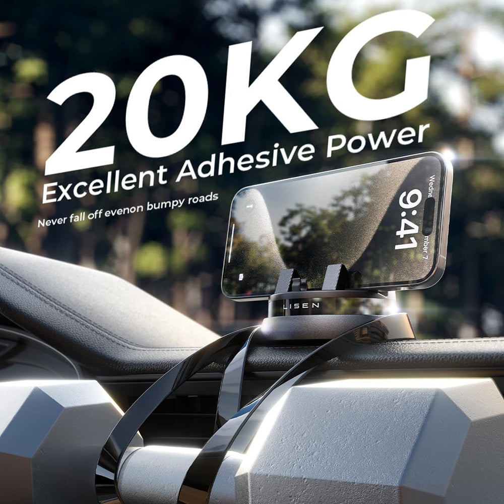 Autohalterung Lisen für Telefon / Tablet mit einer Dicke von 6mm - 13mm, Schwarz YL0224060015