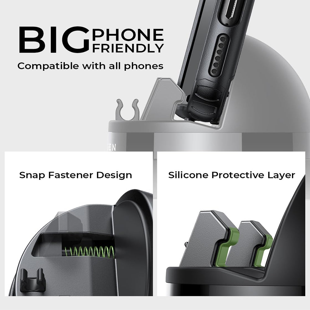 Autohalterung Lisen für Telefon / Tablet mit einer Dicke von 6mm - 13mm, Schwarz YL0224060015