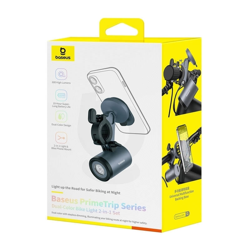 Fahrradhalter mit Taschenlampe Baseus PrimeTrip, Universal, Schwarz C12569000121-00