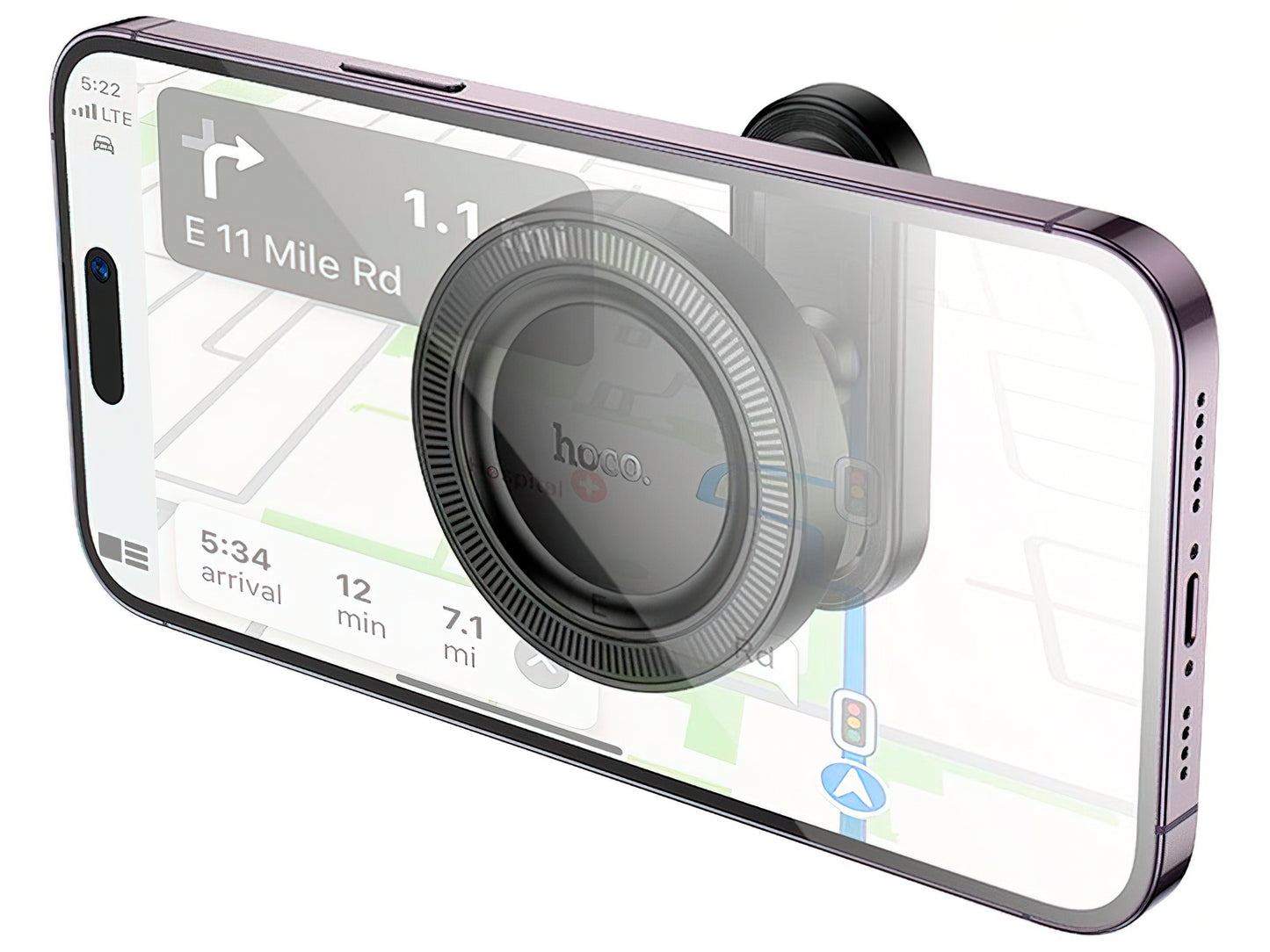 Magnetische Autohalterung HOCO H58, 4,5 Zoll - 7 Zoll, Schwarz