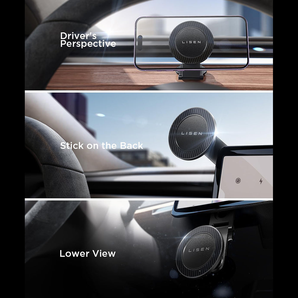 Lisen Magnetic Car Holder, Universal, Black YL0223050002