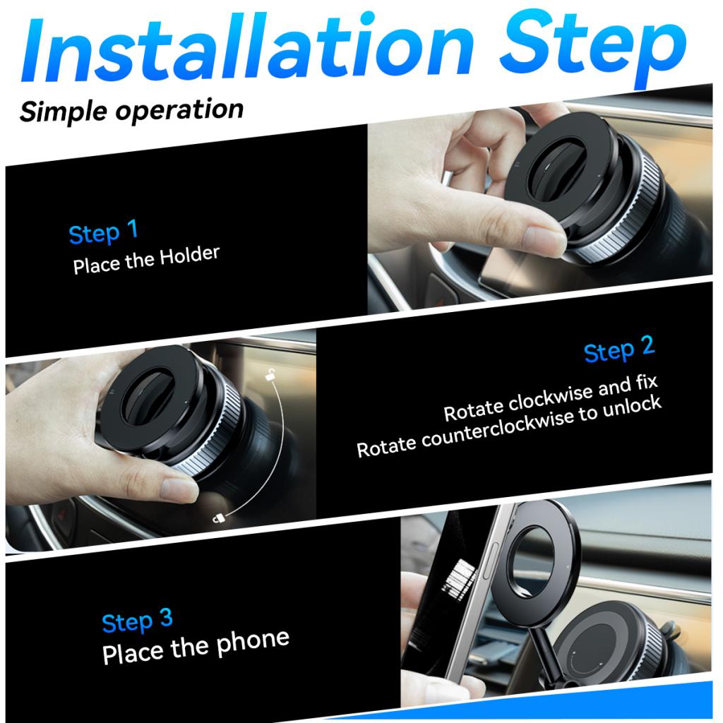 Magnetische Autohalterung XO Design C169, Universal, Schwarz