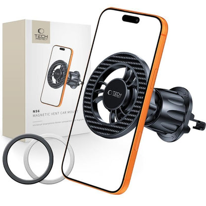 Magnetische Autohalterung Tech-Protect N56 Carbon Vent, Universal, Schwarz