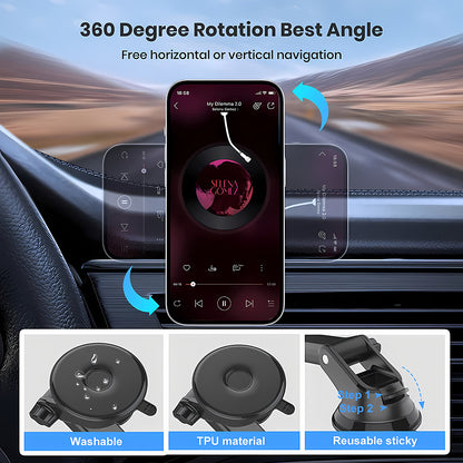 Autohalterung Magnetic Techsuit S12, Universal, Schwarz