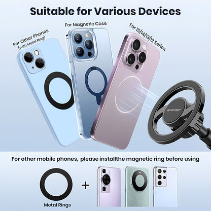 Autohalterung Magnetic Techsuit S12, Universal, Schwarz