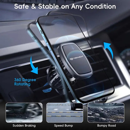 Magnetische Autohalterung Techsuit S2, Universal, Schwarz