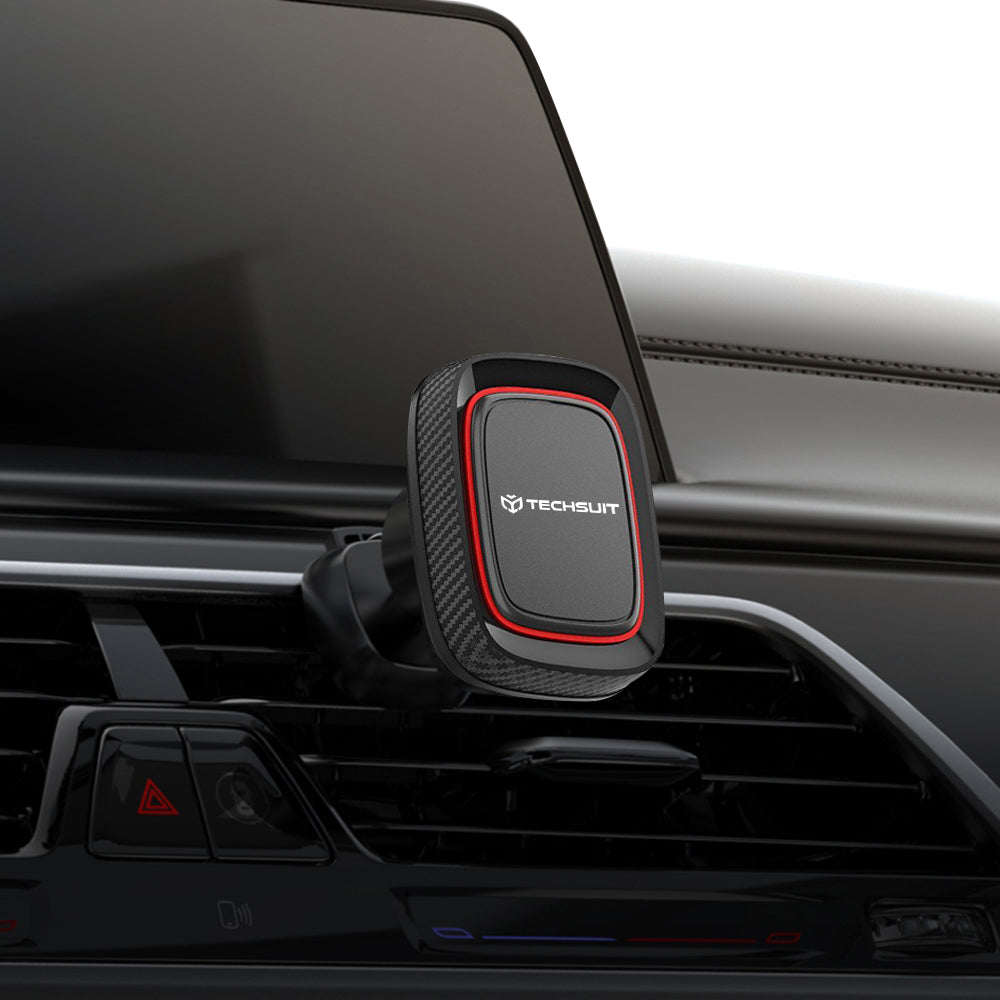 Magnetische Autohalterung Techsuit S5, Universal, Schwarz Rot