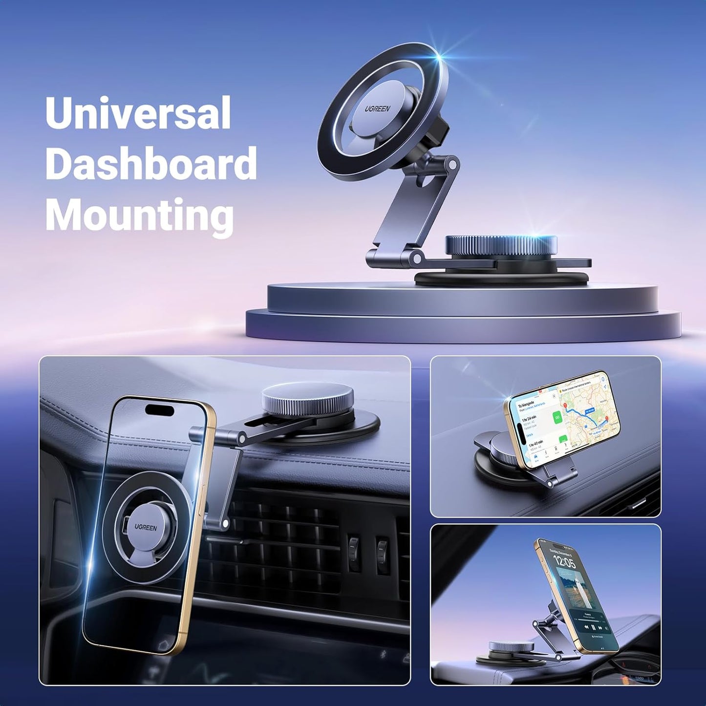 Magnetische Autohalterung UGREEN LP865, Universal, Schwarz