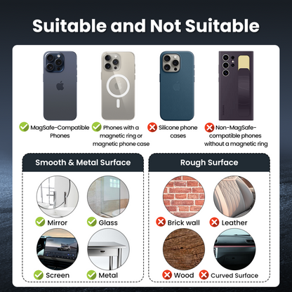 Magnetische Autohalterung XO Design C155, Universal, Schwarz