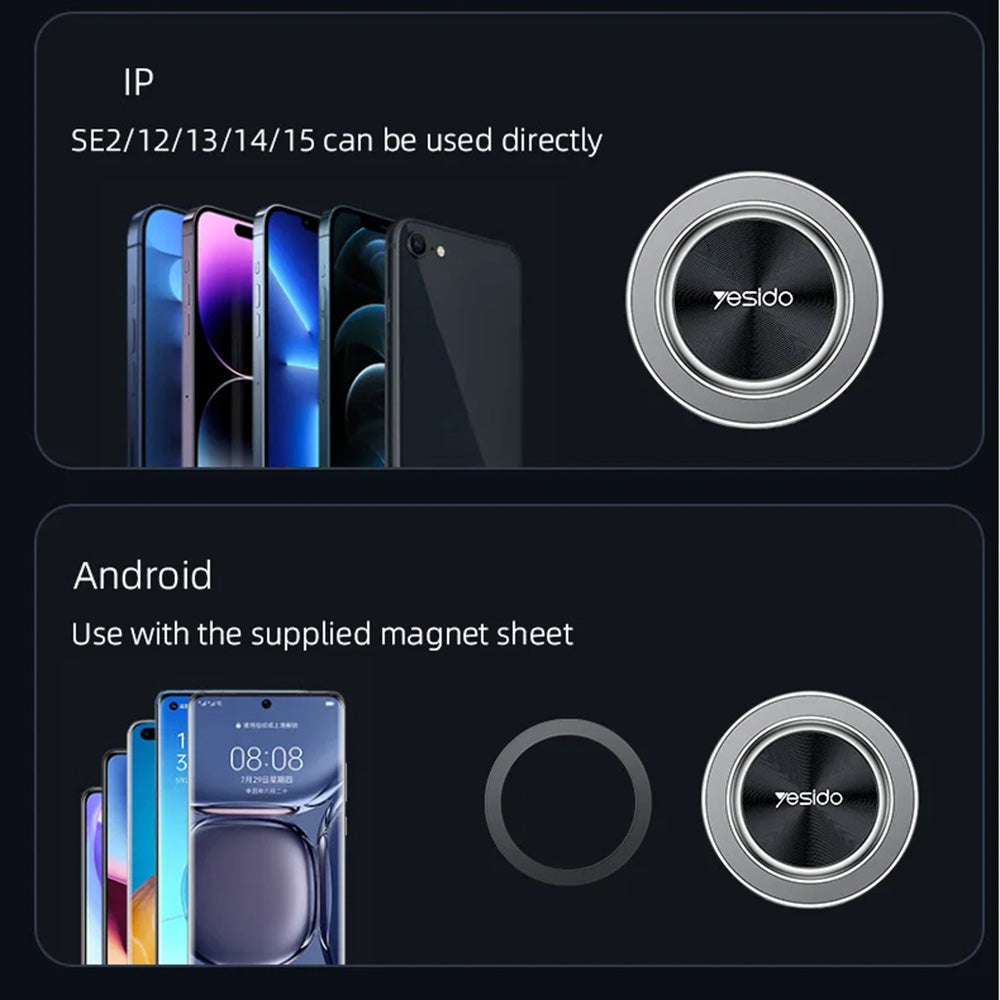 Magnetische Autohalterung Yesido C179, Universal, Schwarz