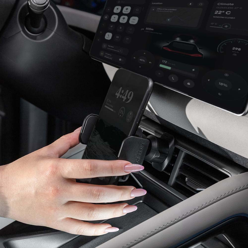 Proove Crystal Clamp Plus Vent Autohalterung, 4,7 Zoll - 6,9 Zoll, Schwarz CHCCP0000001