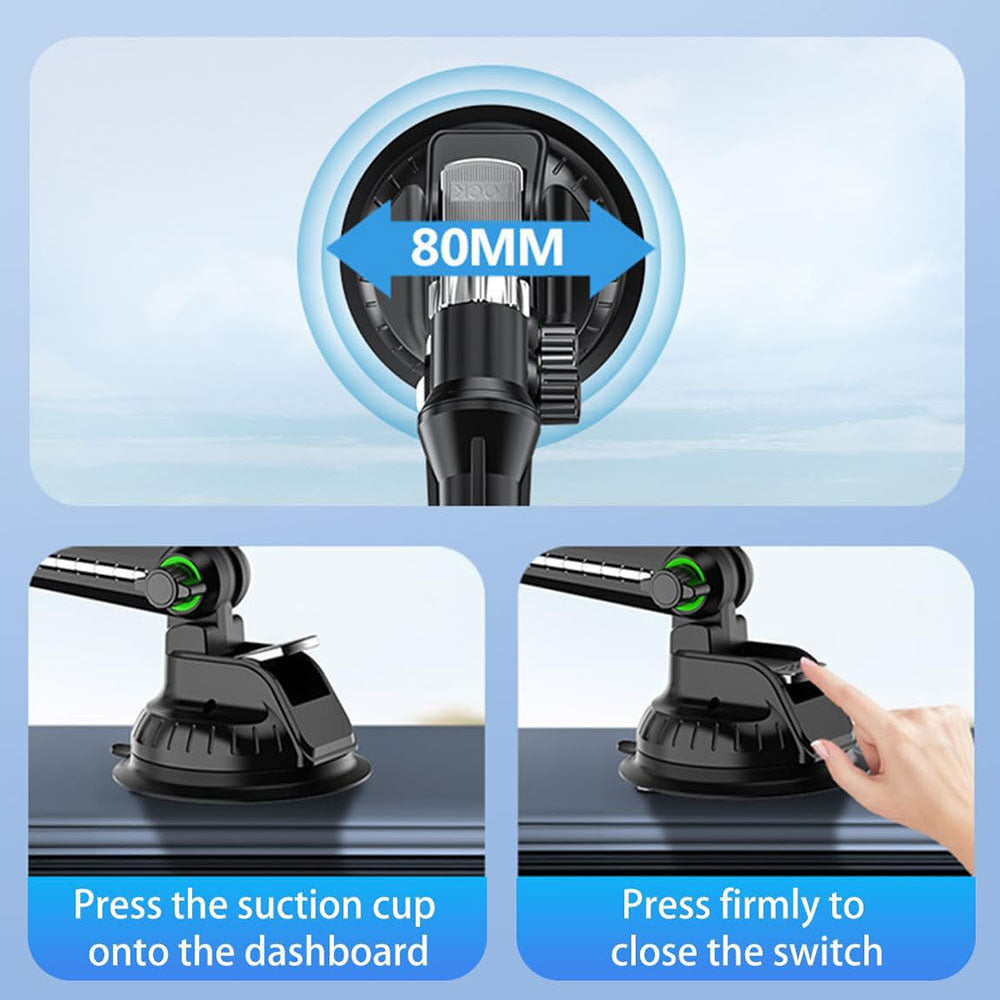 Autohalterung Techsuit ST1 für Telefon / Tablet, 4,7 Zoll - 12,9 Zoll, Schwarz