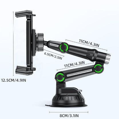 Autohalterung Techsuit ST1 für Telefon / Tablet, 4,7 Zoll - 12,9 Zoll, Schwarz