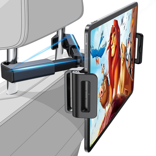 Lisen Kopfstützenhalterung für Telefon / Tablet, 4,7 Zoll - 12,9 Zoll, Schwarz, Wiederverpackt YL0221030002