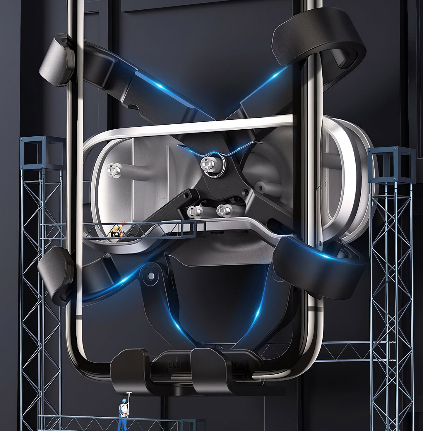 UGREEN Gravity Autohalterung für Lüftungsgitter, Universal, Schwarz