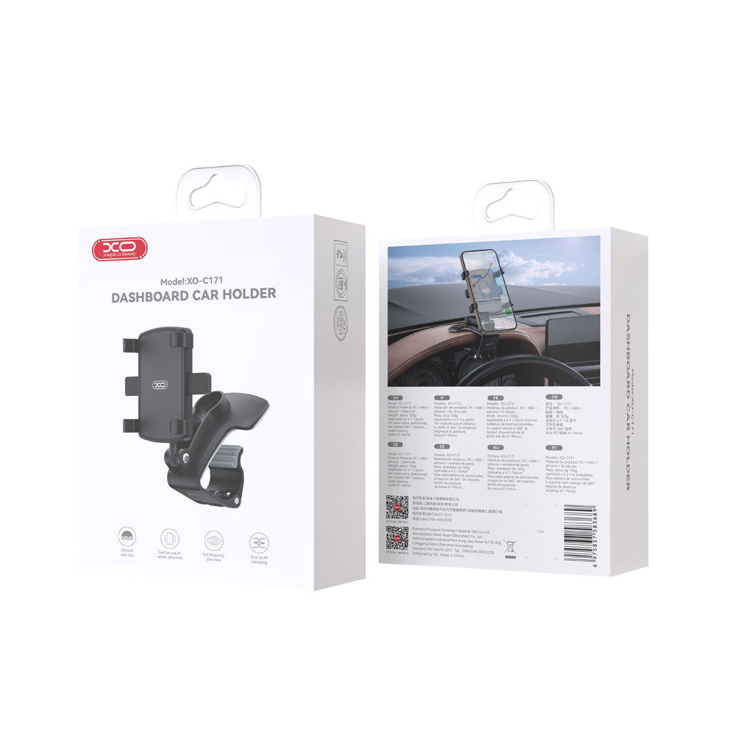 Autohalterung XO Design C171, 4,7 Zoll - 7,6 Zoll, Schwarz