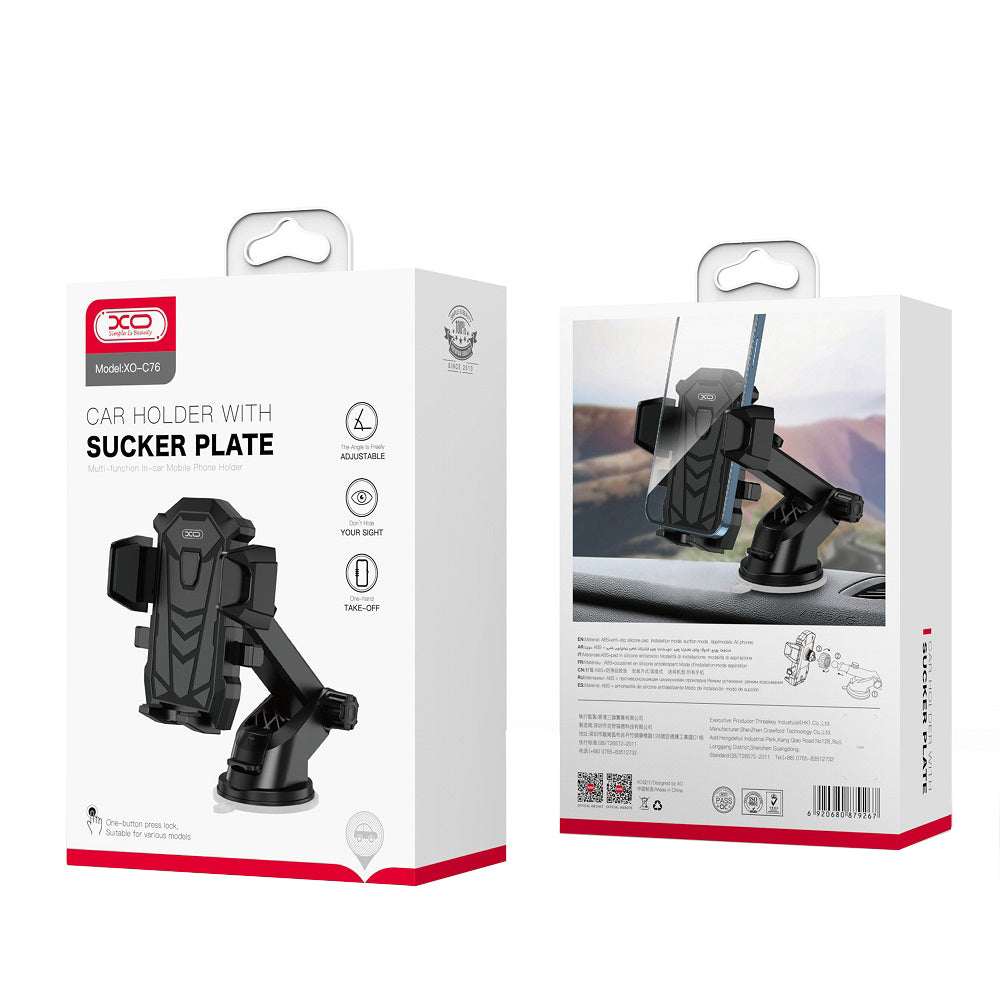 XO Design C76 Car Holder, 4inch - 7inch, Black