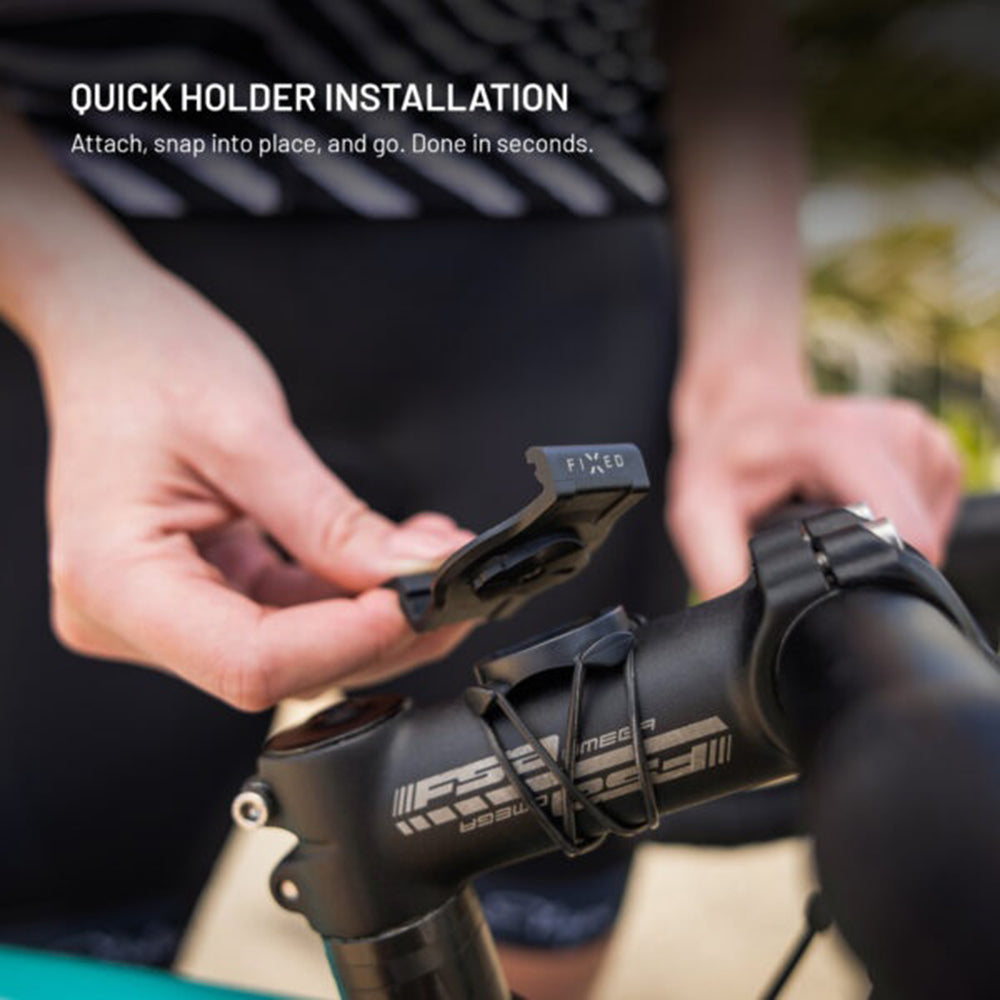 Fahrradhalterung Fixed für Garmin Watch 22mm / Edge Computer, Schwarz