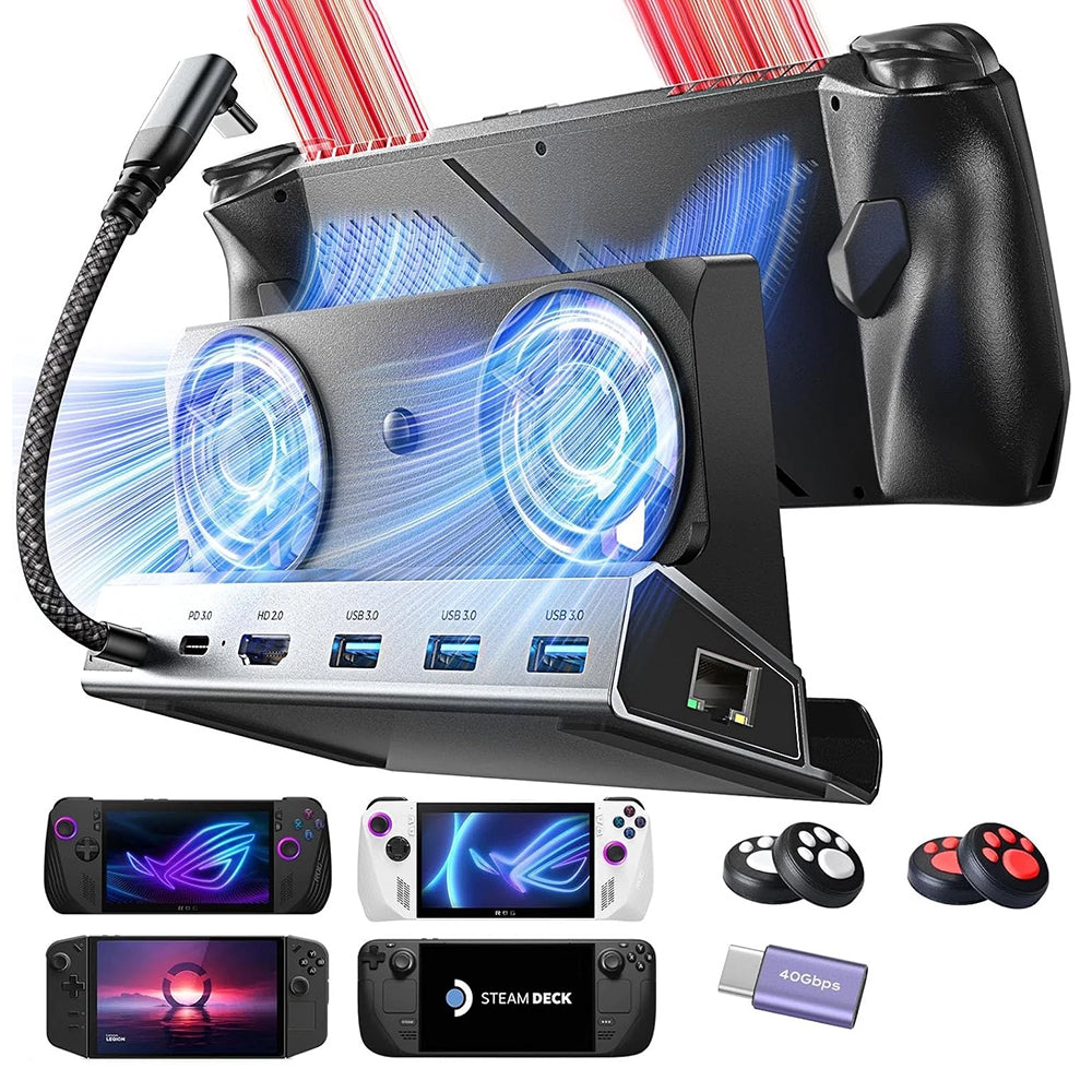 Hub-Ständer mit Kühler Lisen S1 für ROG / Lenovo / Razer / Aya / Logitech / Onexplayer Serie, Schwarz YL0423110005