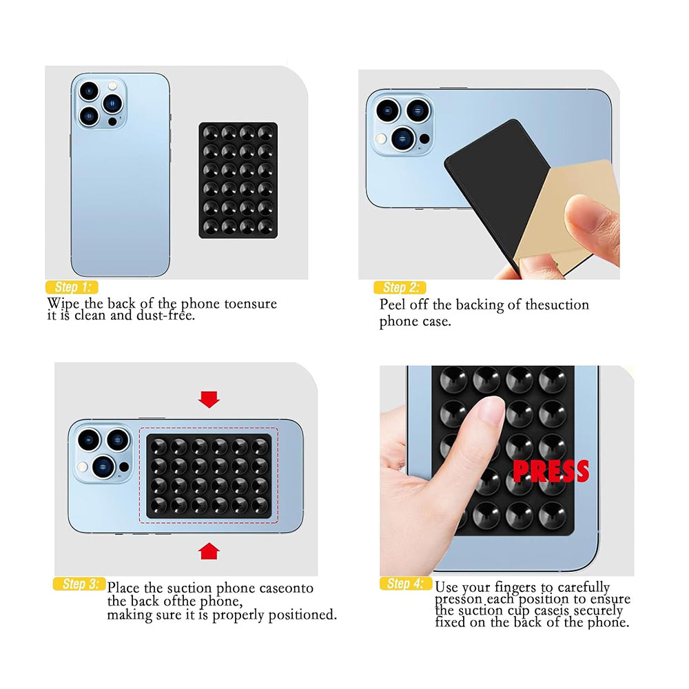 Saugnapfhalterung Techsuit SC-PAD2, Schwarz