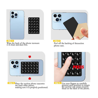 Saugnapfhalterung Techsuit SC-PAD2, Schwarz