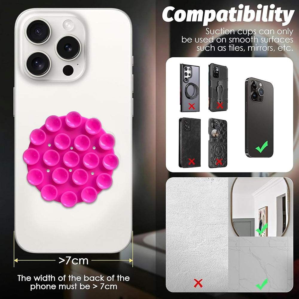 Techsuit SR-CUP Suction Cup Holder, Red