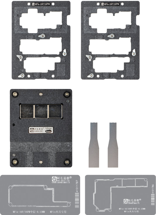 Arbeitsunterlage Reballing Amaoe MFix-16 für Apple iPhone 16 Serie