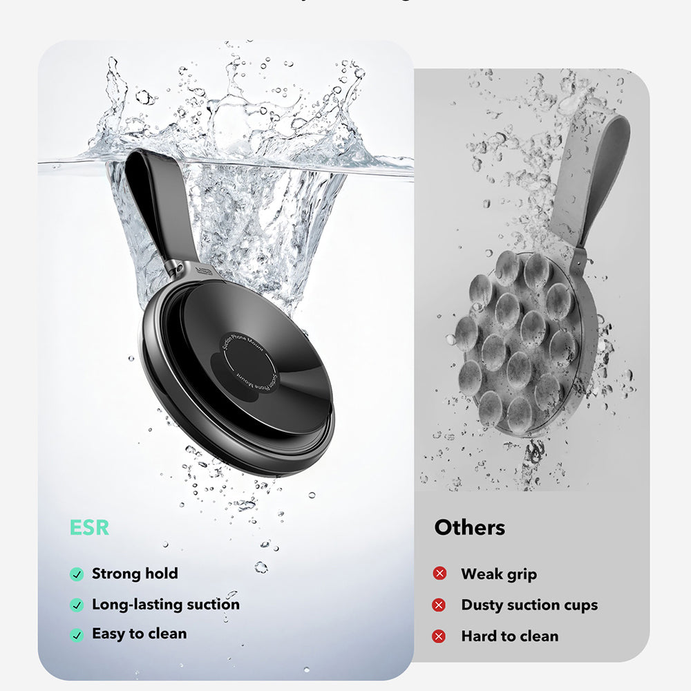 ESR HaloLock Leder Ringhalter, Universal, Schwarz