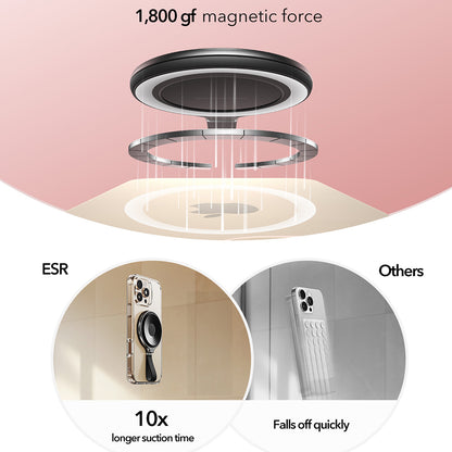 ESR HaloLock Leder Ringhalter, Universal, Schwarz