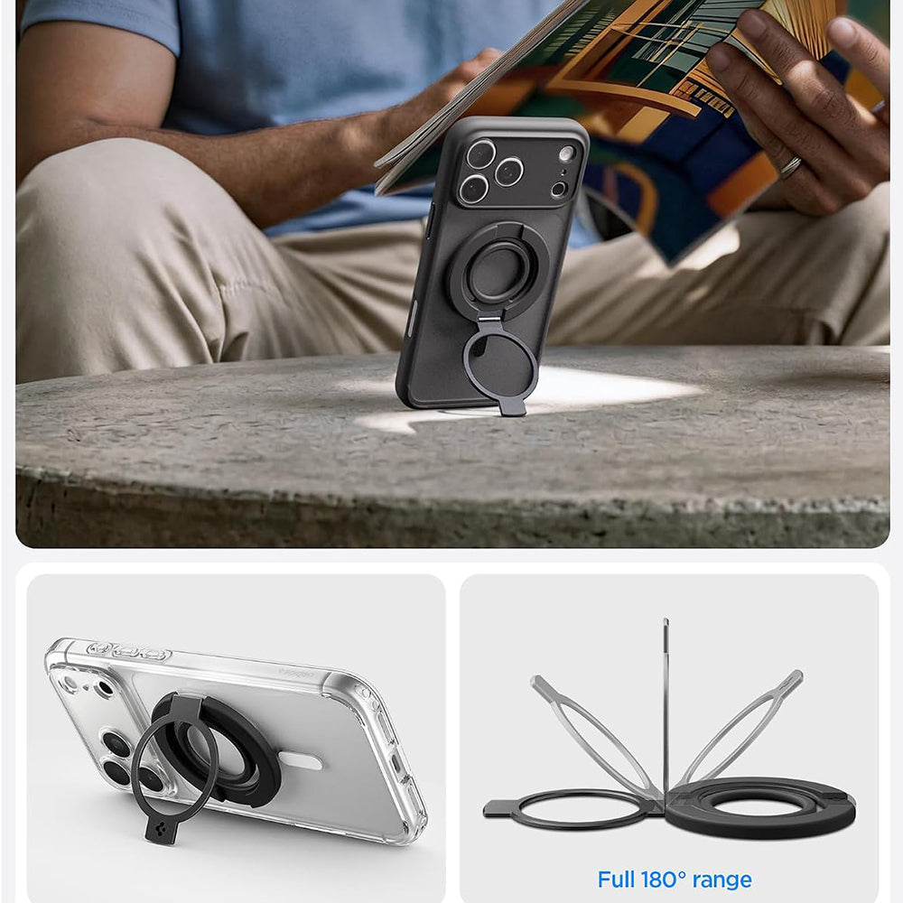 Spigen Dual Pop Mag S Ringhalter, Universal, Schwarz AMP11735