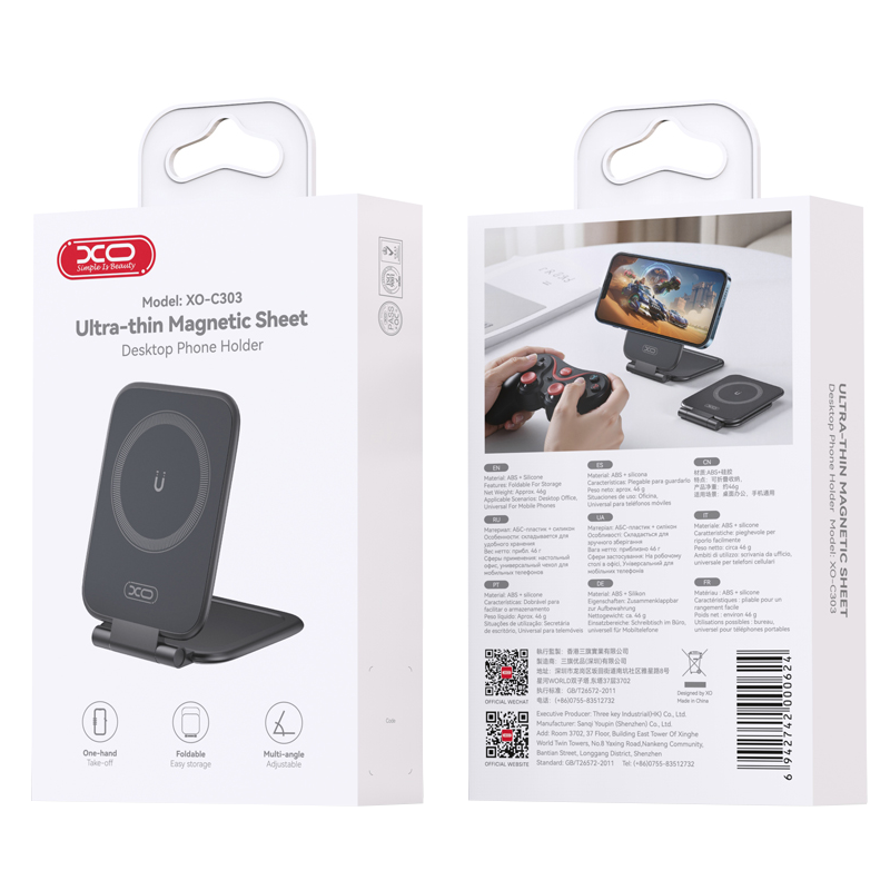 Magnetische Halterung XO Design C303, Universal, Schwarz
